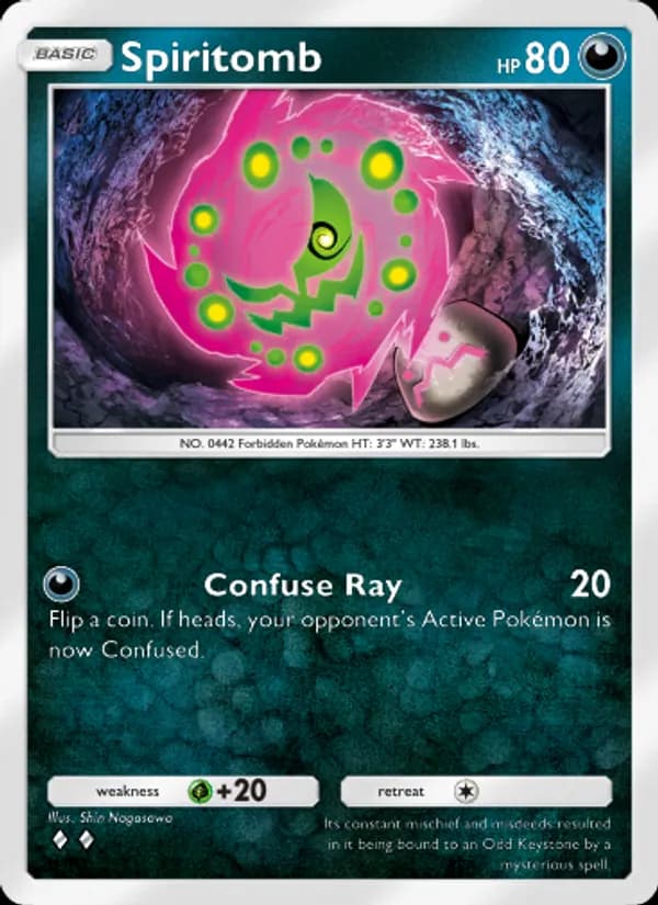 Spiritomb card in English
