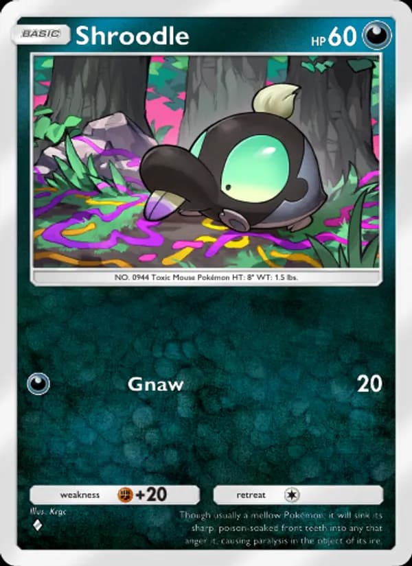 Shroodle card in English