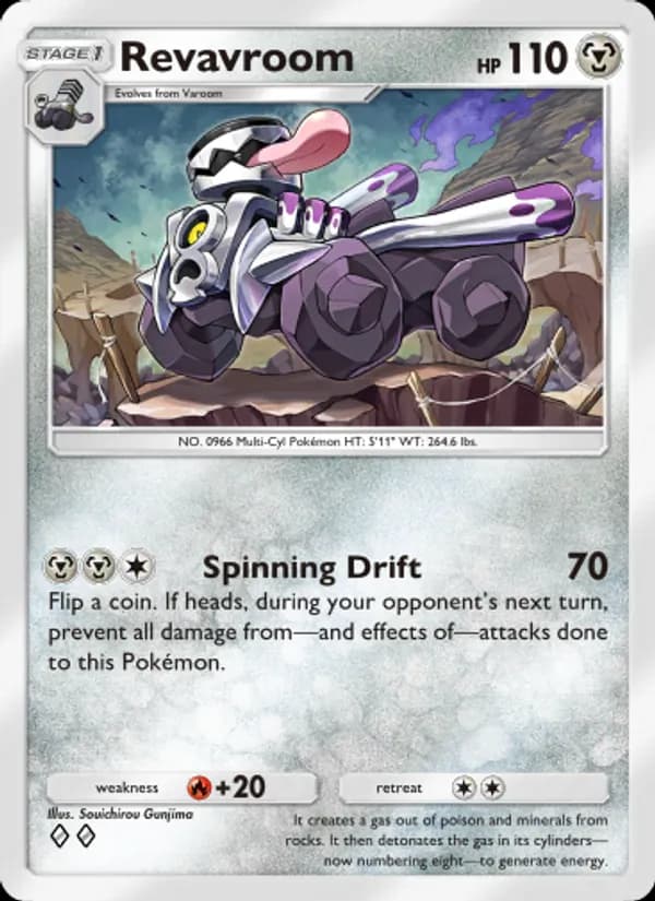 Revavroom card in English