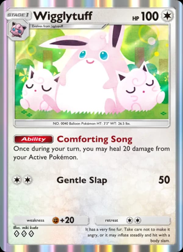 Wigglytuff card in English