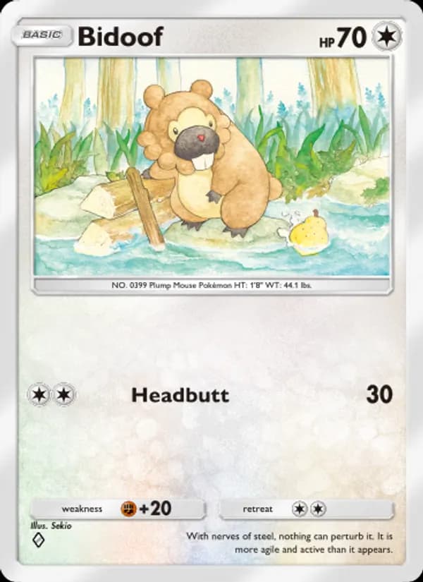 Bidoof card in English