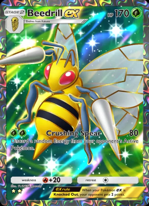 Beedrill ex card in English