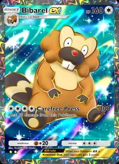 Bibarel ex card in English
