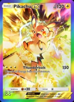 Pikachu ex card in English