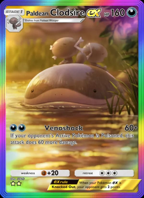 Paldean Clodsire ex card in English