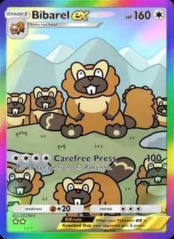Bibarel ex card in English
