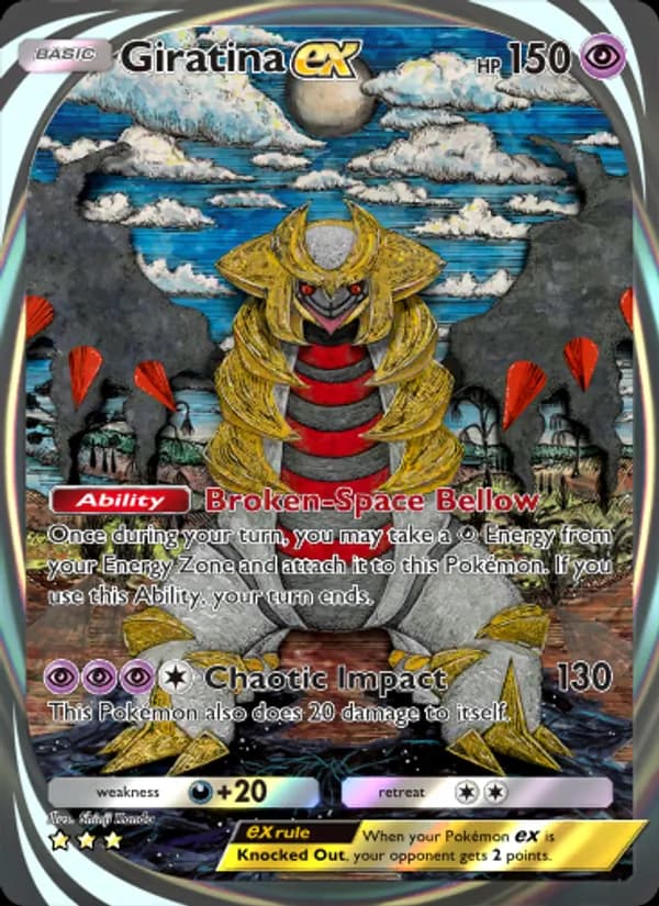Giratina ex card in English