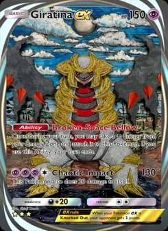 Giratina ex card in English