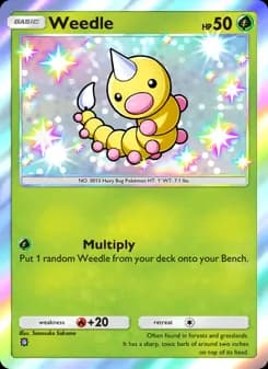 Weedle card in English