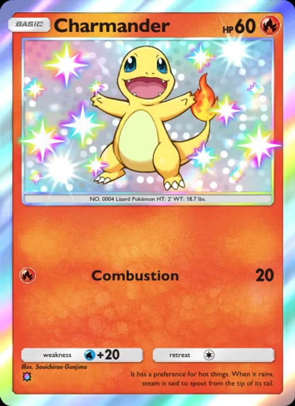 Charmander card in English