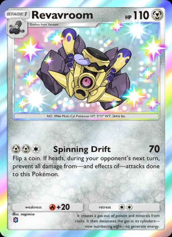 Revavroom card in English