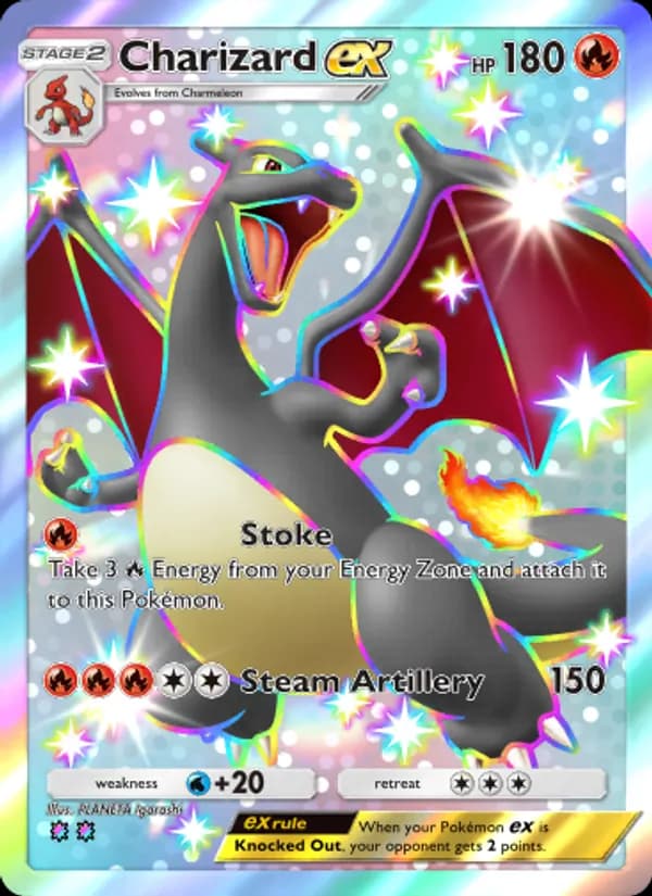 Charizard ex card in English