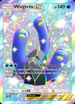 Wugtrio ex card in English