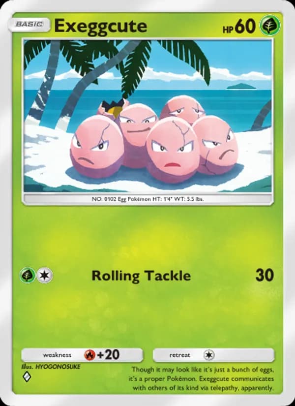 Exeggcute card in English