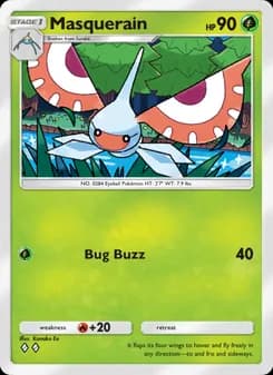 Masquerain card in English