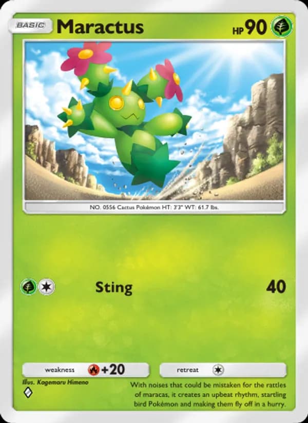 Maractus card in English