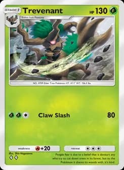 Trevenant card in English