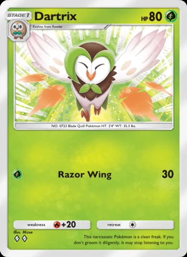 Dartrix card in English