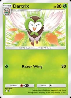 Dartrix card in English