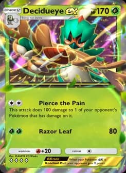 Decidueye ex card in English