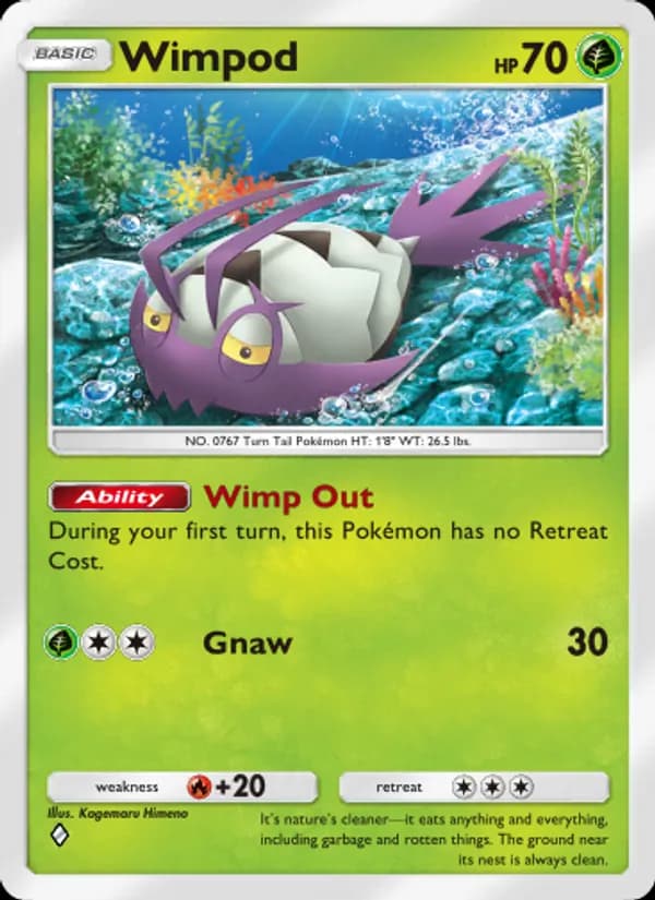 Wimpod card in English
