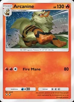 Arcanine card in English
