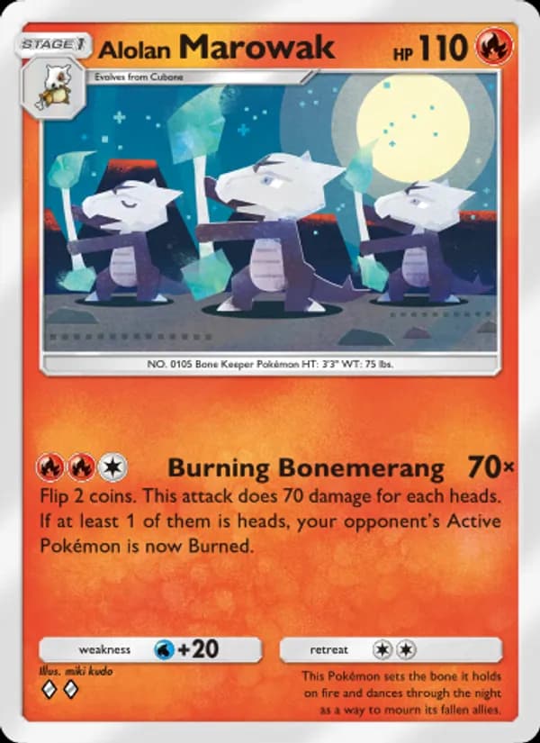 Alolan Marowak card in English