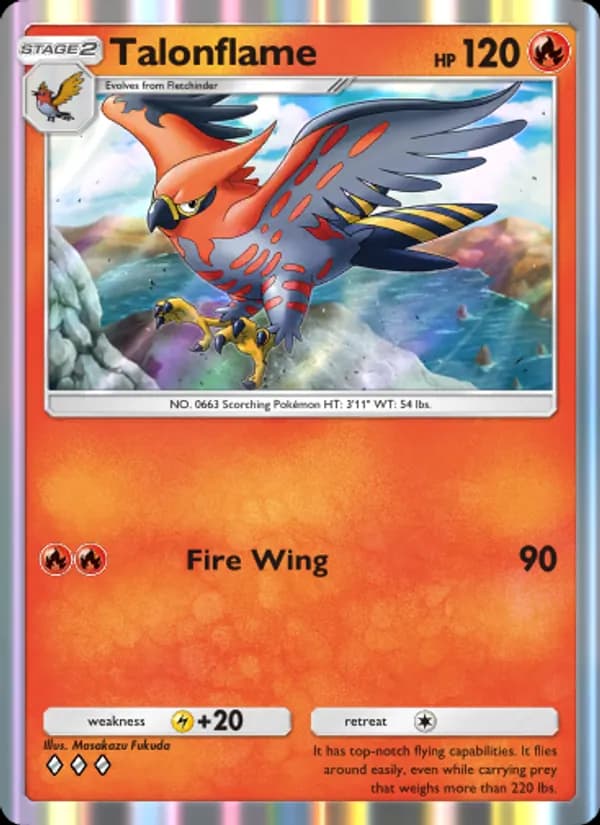 Talonflame card in English