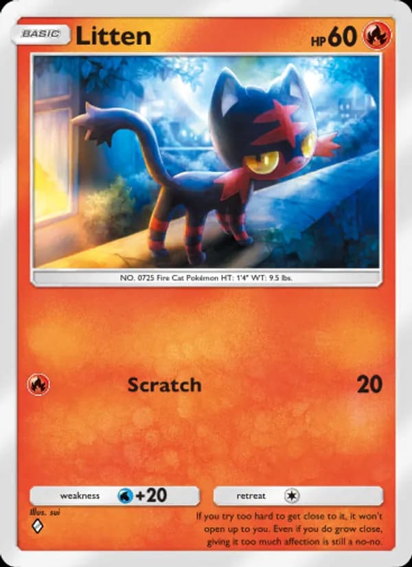 Litten card in English