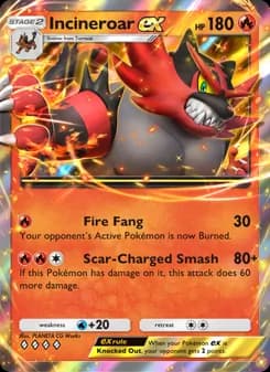 Incineroar ex card in English