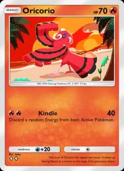 Oricorio card in English