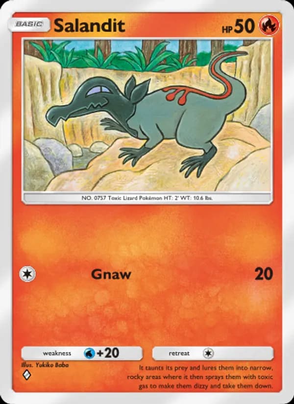 Salandit card in English