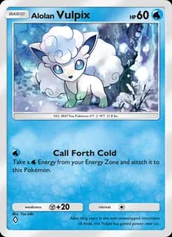 Alolan Vulpix card in English