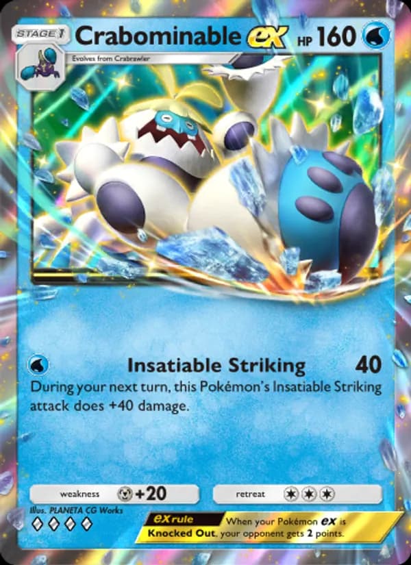 Crabominable ex card in English