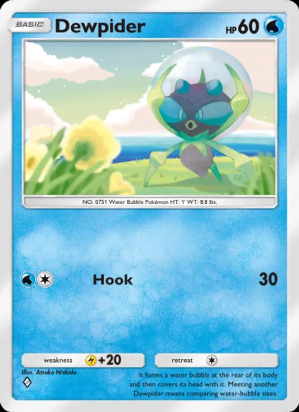 Dewpider card in English
