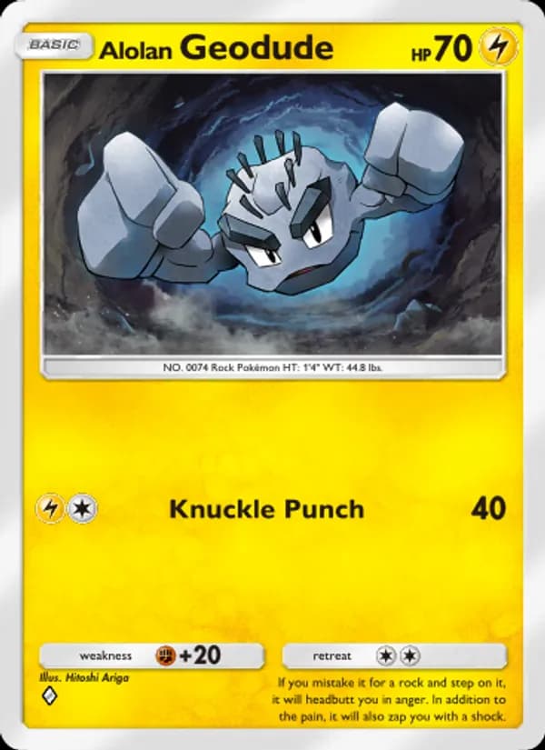 Alolan Geodude card in English