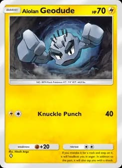 Alolan Geodude card in English