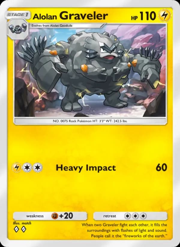 Alolan Graveler card in English