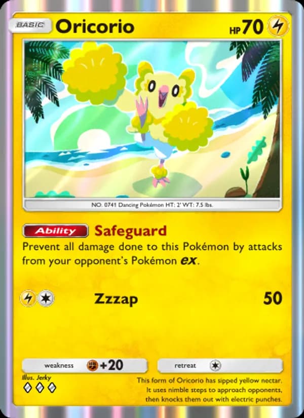 Oricorio card in English