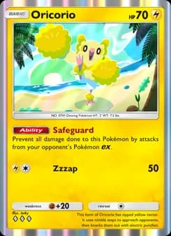 Oricorio card in English