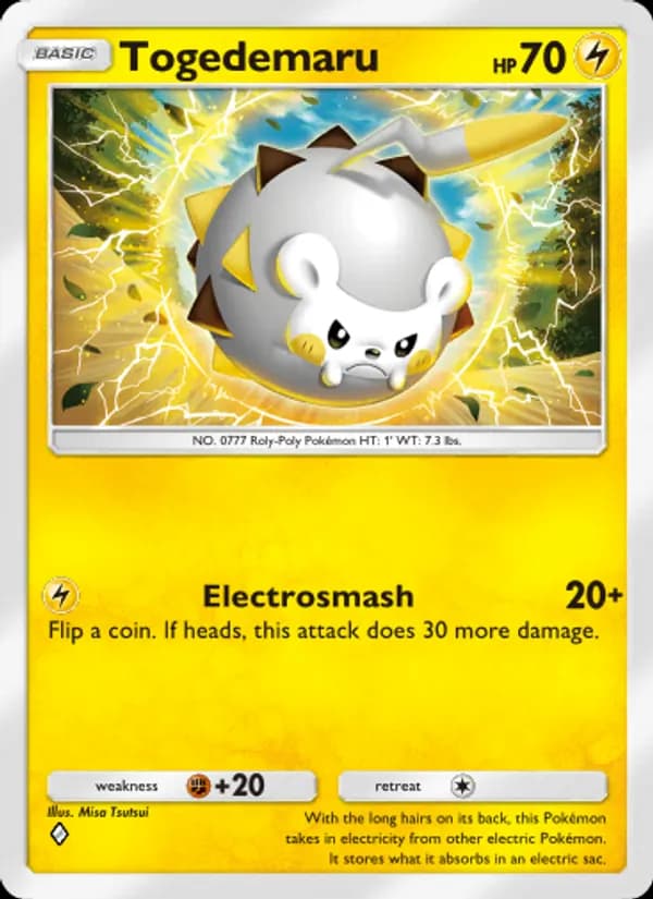 Togedemaru card in English