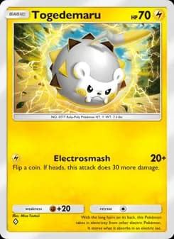 Togedemaru card in English