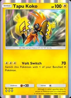 Tapu Koko card in English