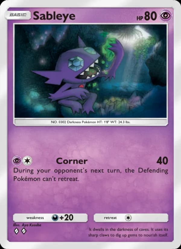 Sableye card in English