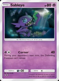 Sableye card in English