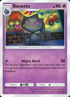 Banette card in English