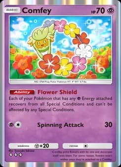 Comfey card in English