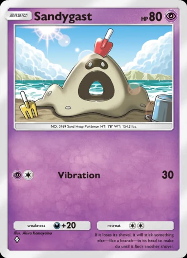 Sandygast card in English