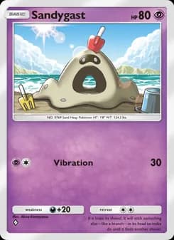 Sandygast card in English