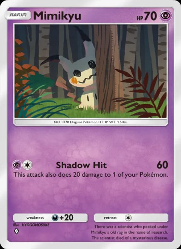 Mimikyu card in English